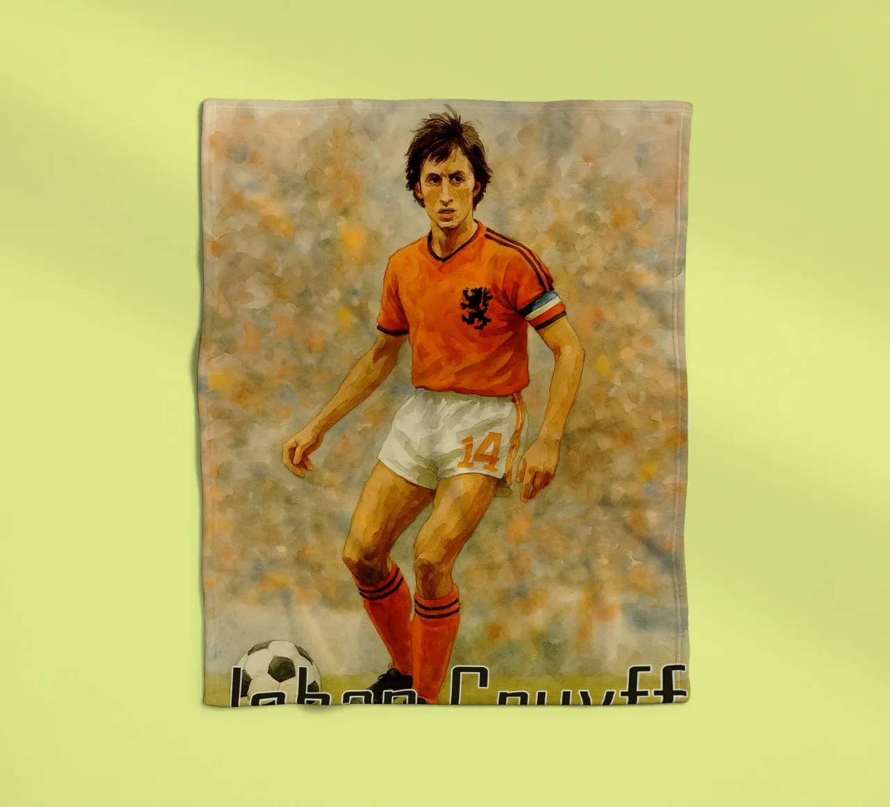 Johan Cruyff Übermalen Phantasie Umgestalten Fleecedecke von MOKAIYA