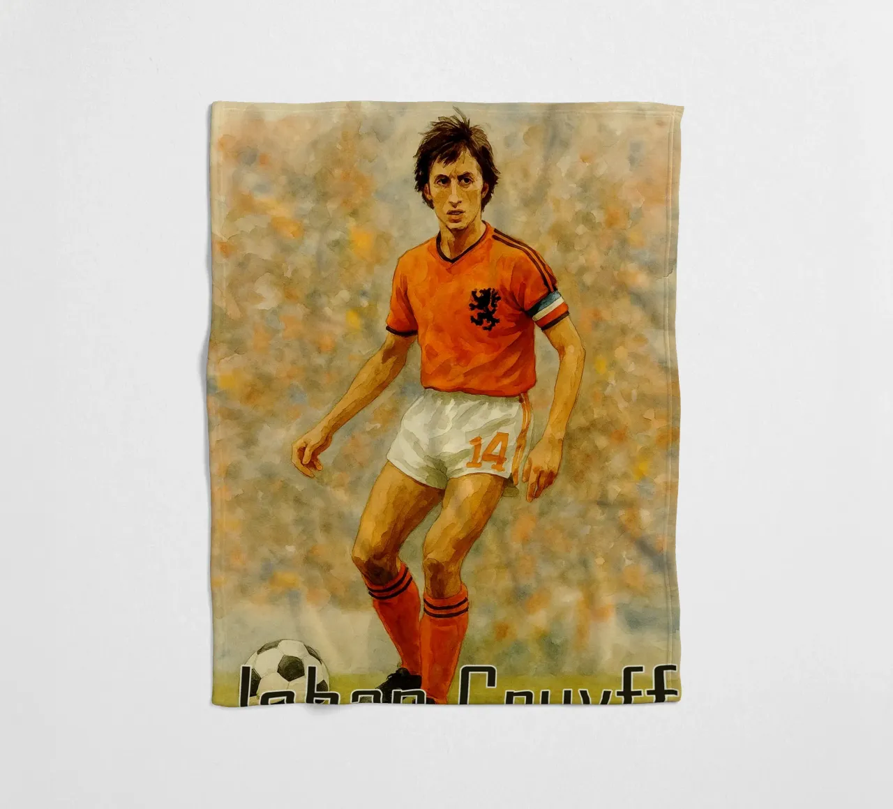 Johan Cruyff Übermalen Phantasie Umgestalten Fleecedecke von MOKAIYA