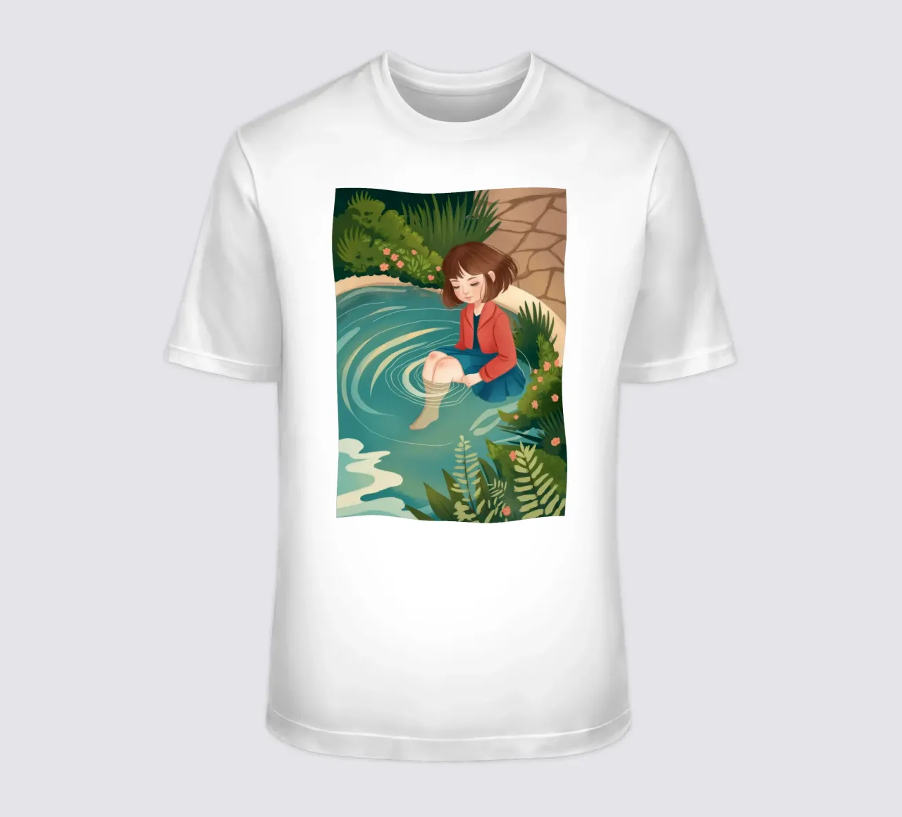 Riflesso di stagno tranquillo t-shirt da Fine Sanctuary