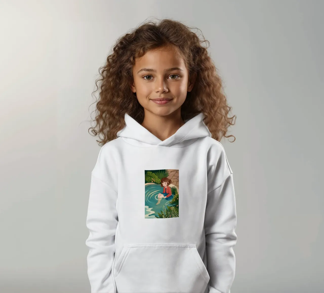 Riflesso di stagno tranquillo felpa bambino con cappuccio da Fine Sanctuary