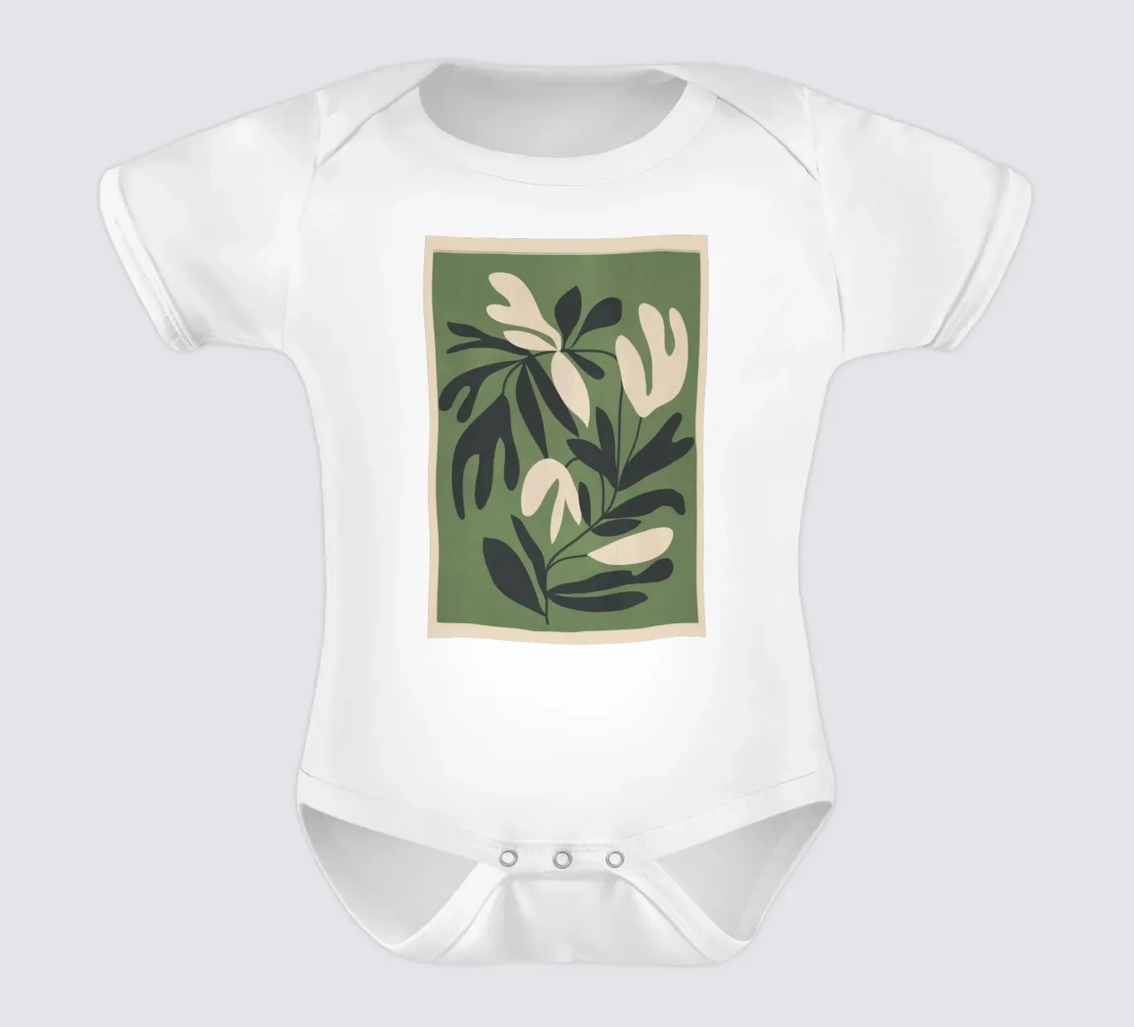 Minimal Abstract Plant Growth body neonato maniche corte da Nadjaa