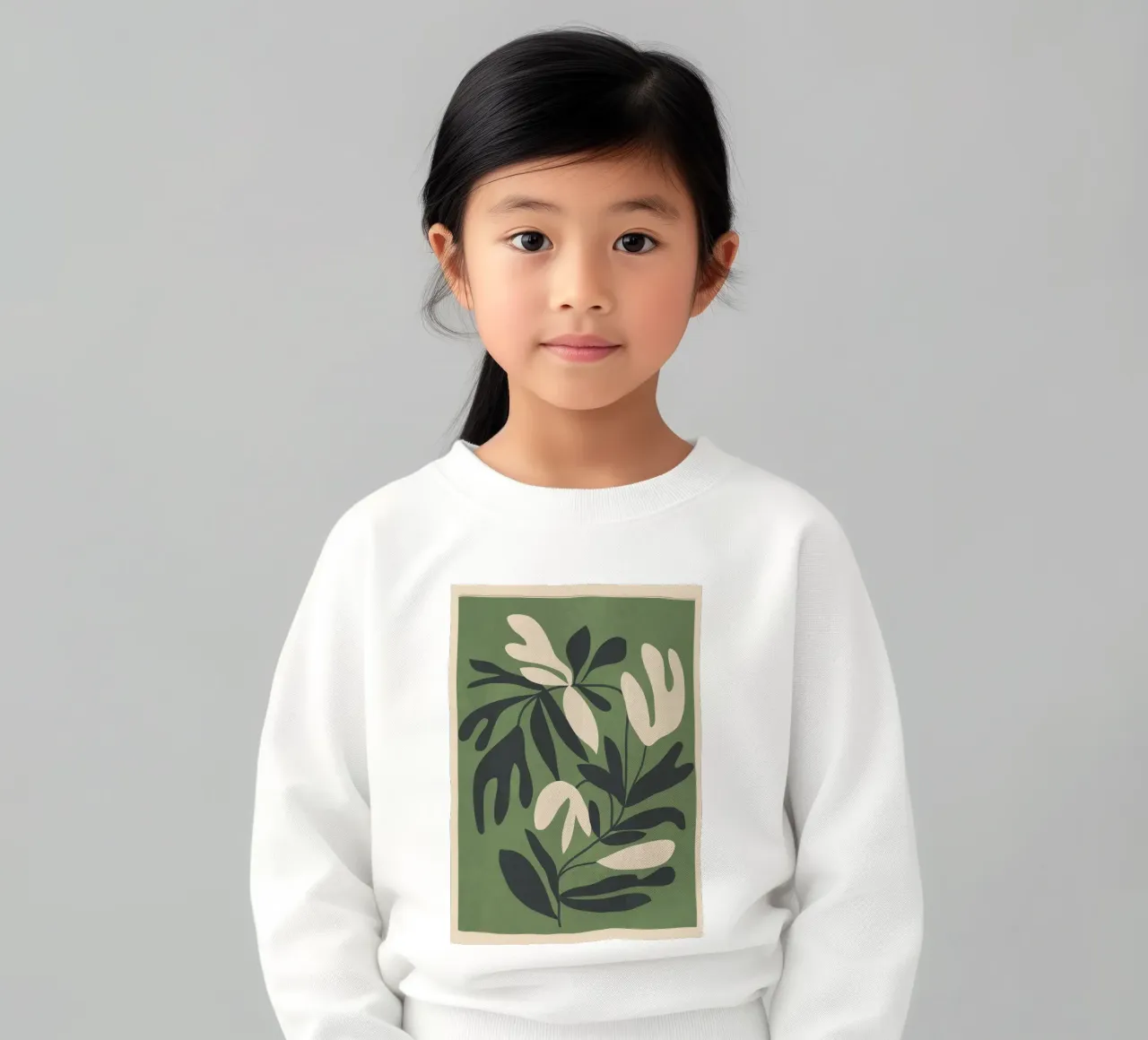 Minimal Abstract Plant Growth kids sweatshirt by Nadjaa