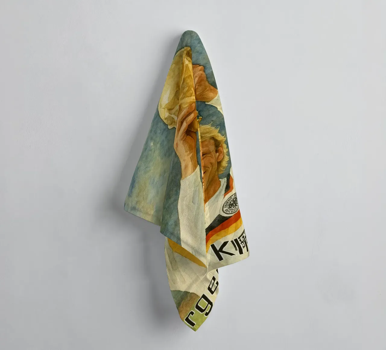 Jürgen Klinsmann Repainting Imagination Redrawing towel by MOKAIYA