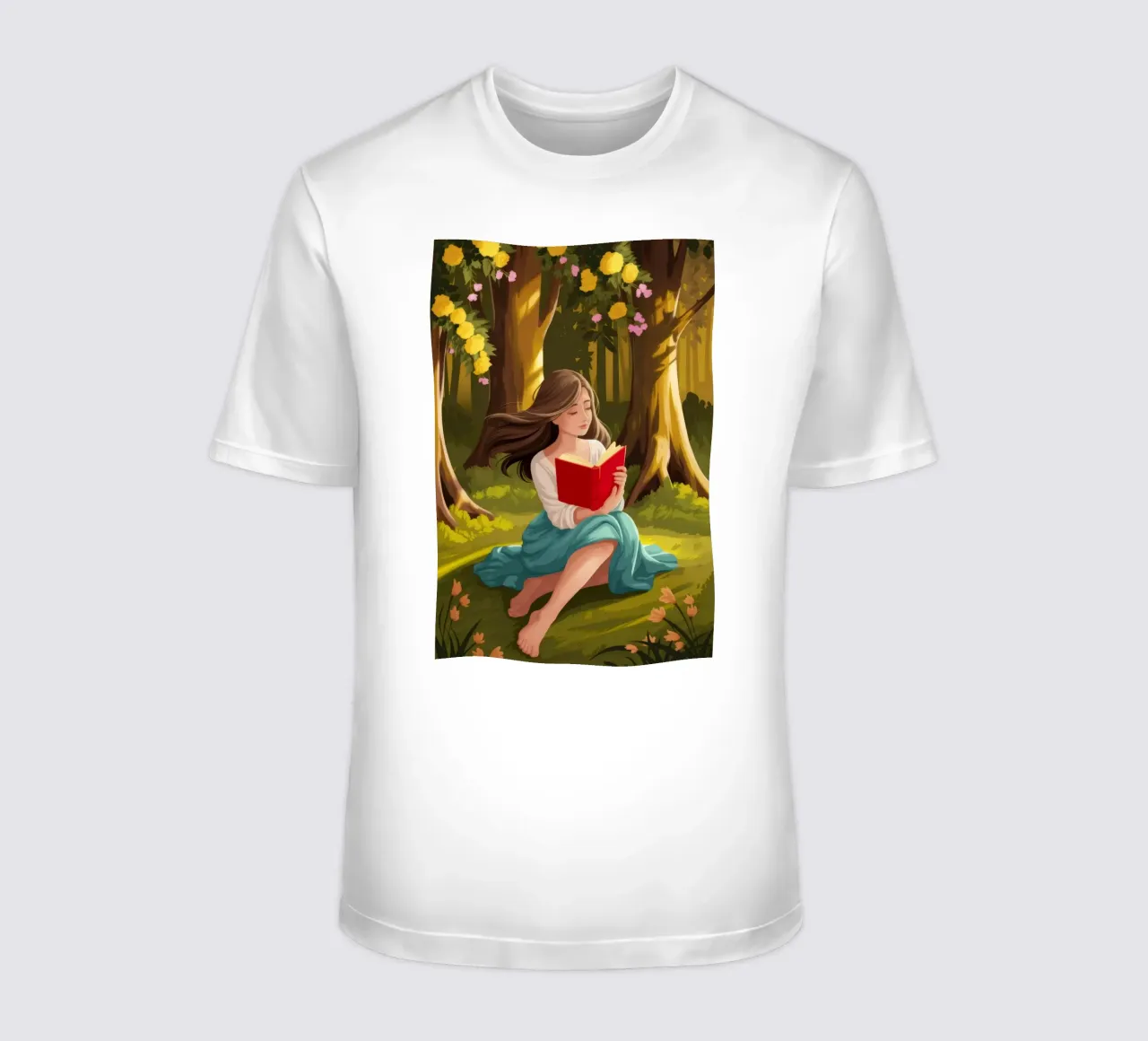 Lecture de la forêt enchantée t-shirt de Fine Sanctuary