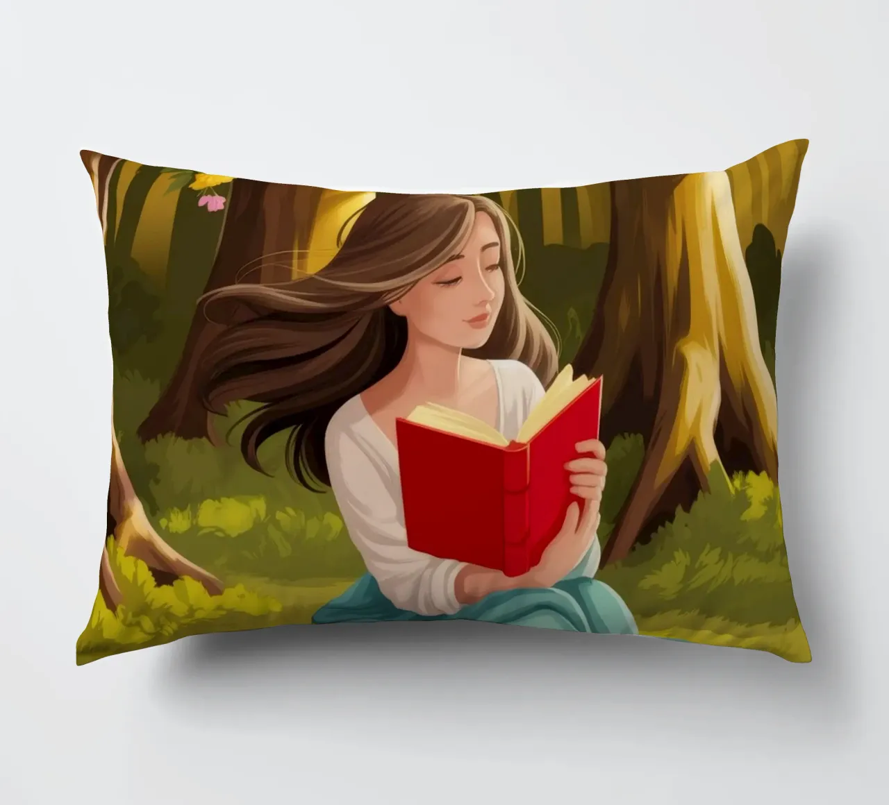 Lecture de la forêt enchantée coussin de Fine Sanctuary