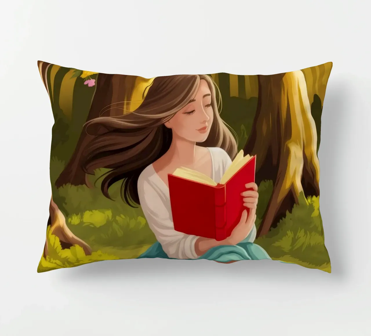 Lecture de la forêt enchantée coussin de Fine Sanctuary