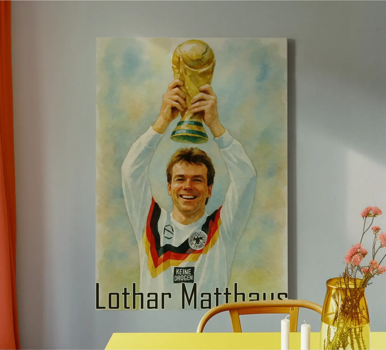 Lothar Matthaus Riparare Immaginazione Ridisegnare tela da MOKAIYA