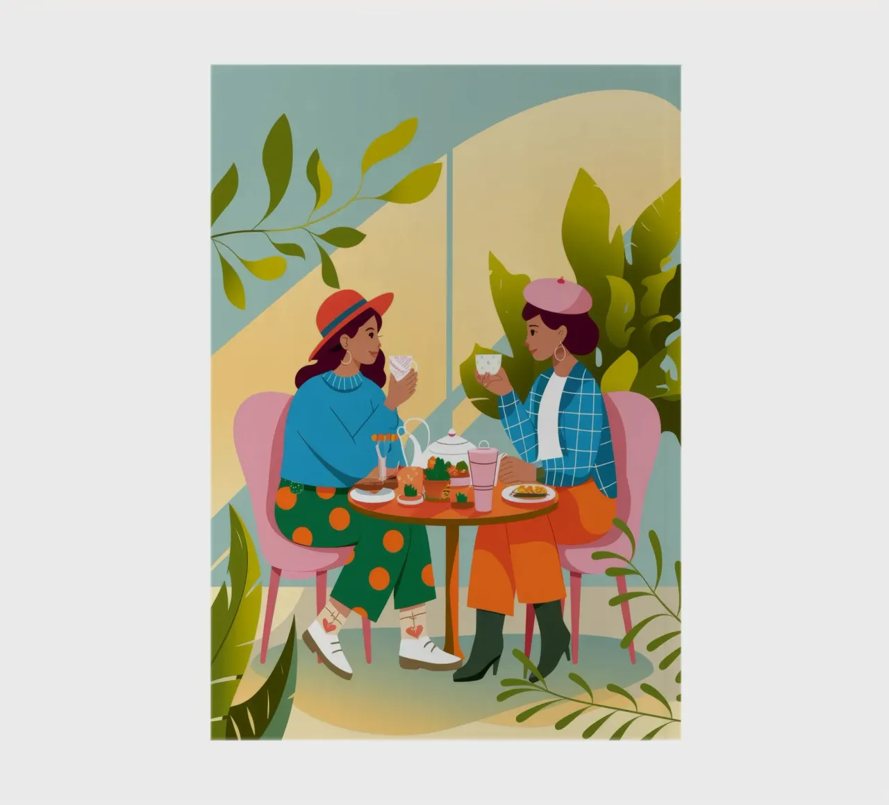 Charming Cafe Chat notebook by Fine Sanctuary