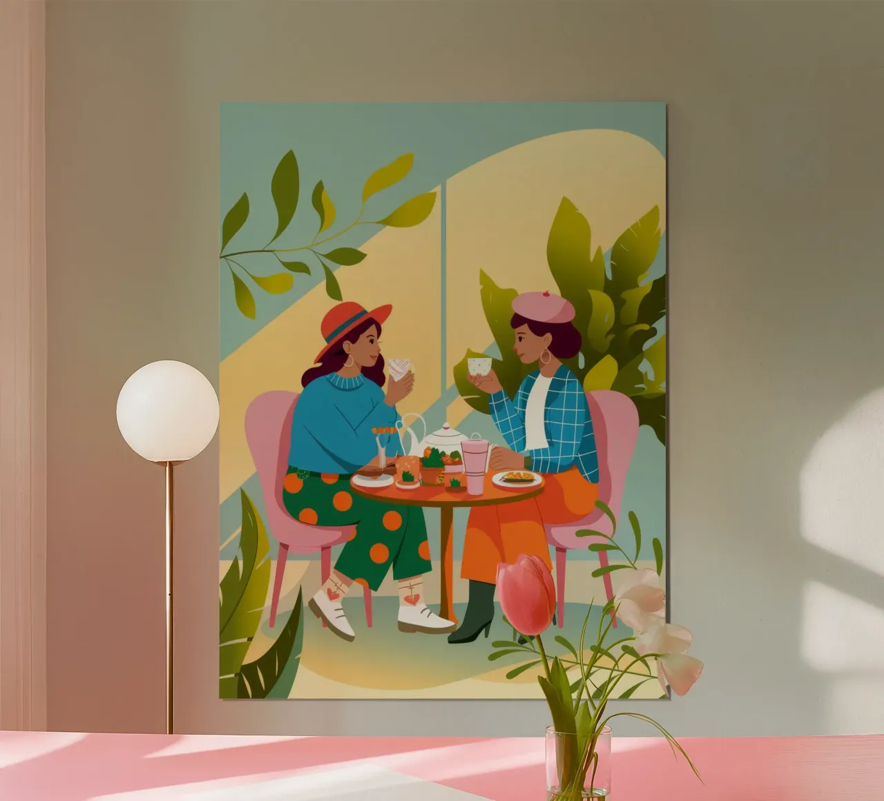 Chat dans un café de charme poster de Fine Sanctuary