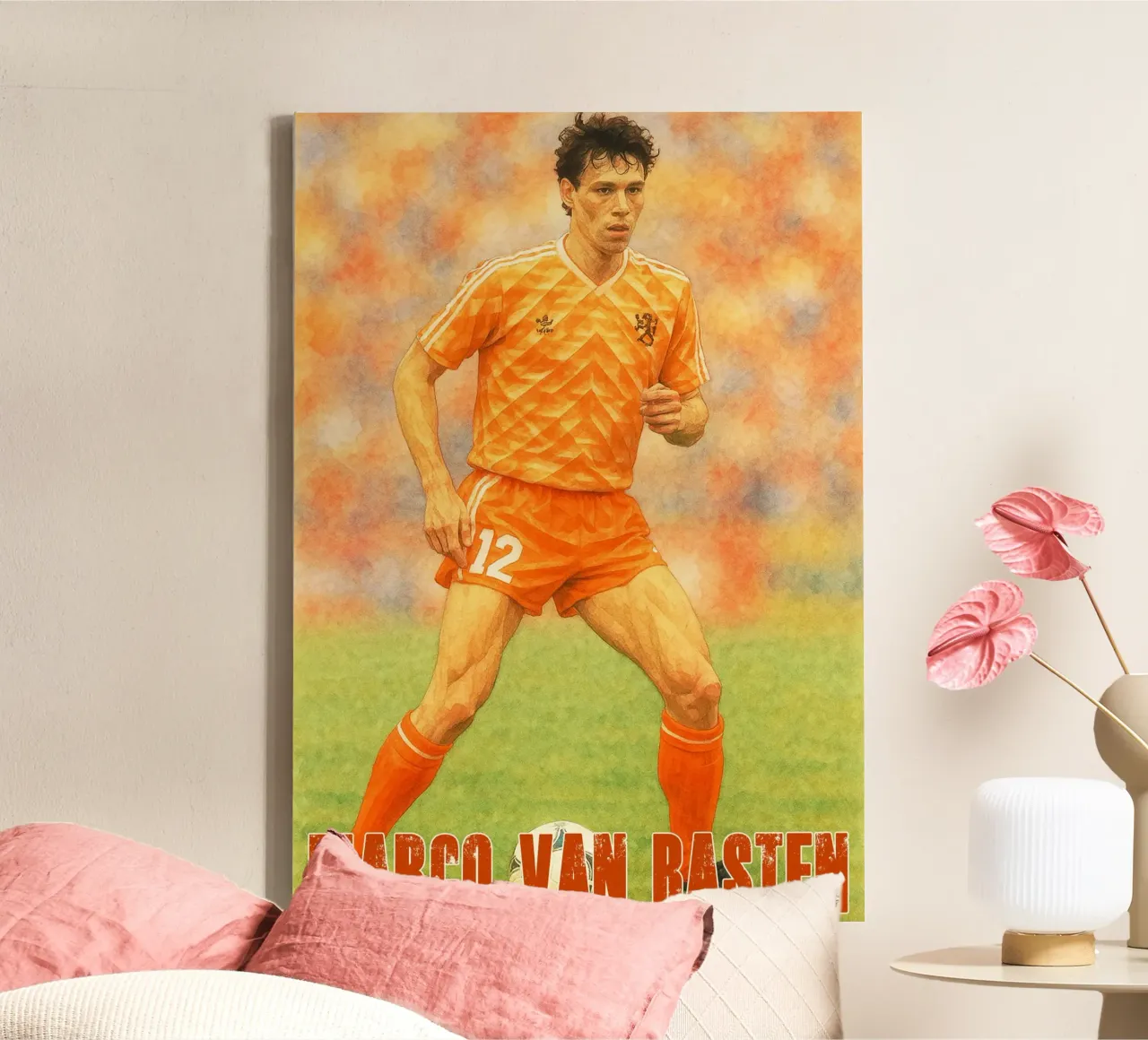 Marco van Basten Repainting Imagination Redrawing canvas with Floater frame by MOKAIYA
