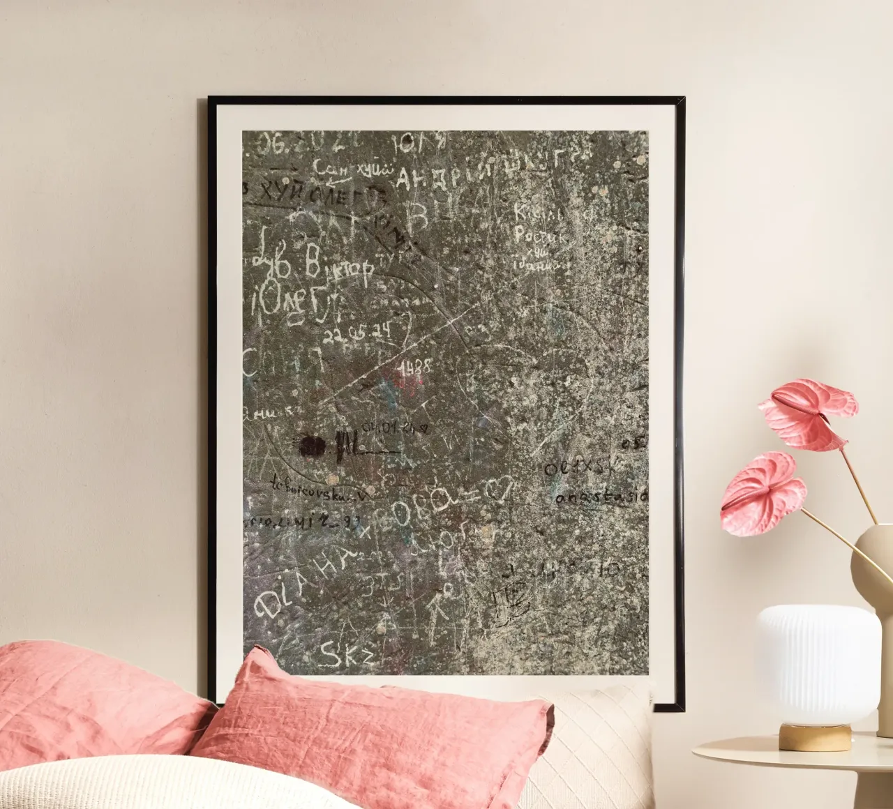 Stone Memories poster con telaio in legno da ChiasMata CozMos