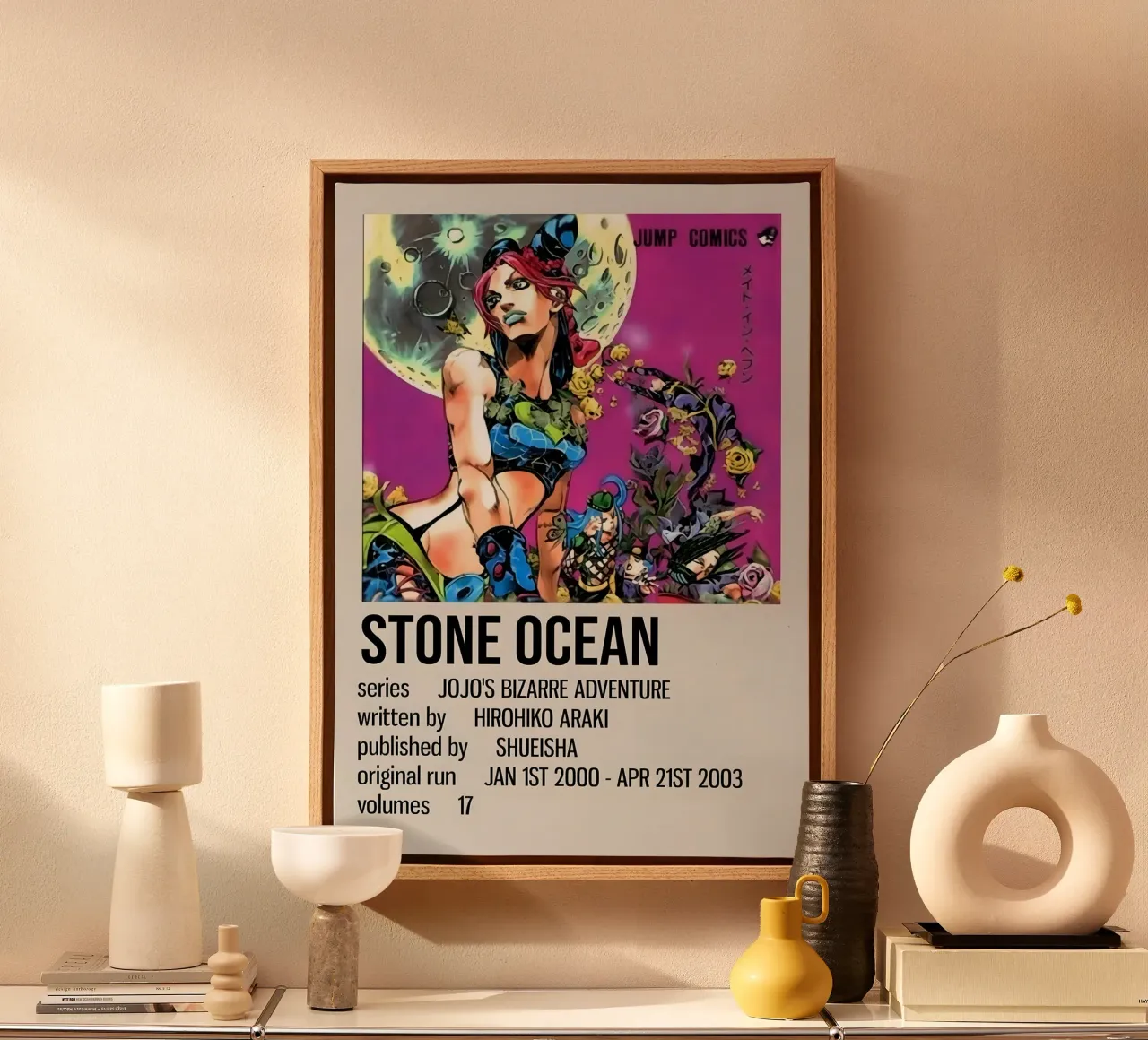 STONE OCEAN canvas met Baklijst van Totoya