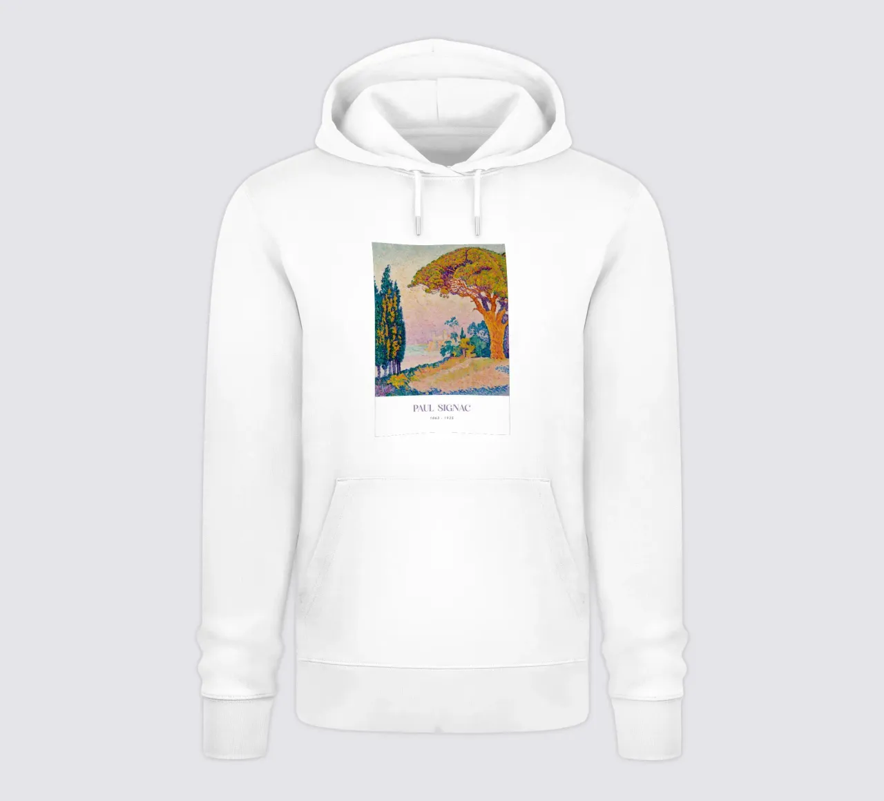 Signac Le Pin de Bertaud Pointillist Landscape Print hoodie by NorwesClub