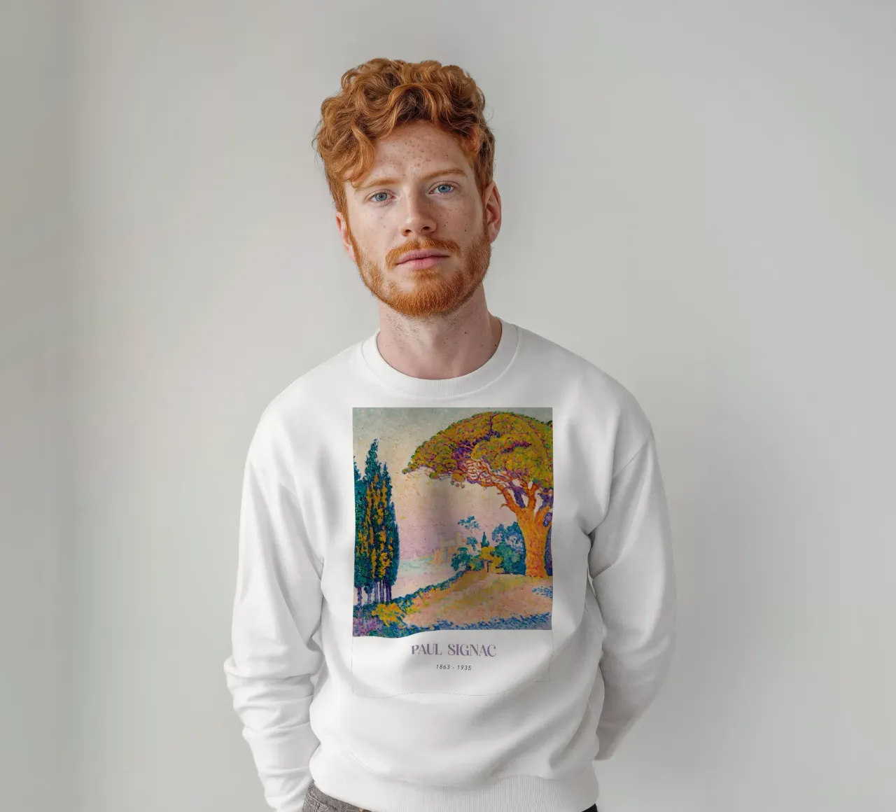 Signac Le Pin de Bertaud Pointillistisch landschap Print sweatshirt van NorwesClub