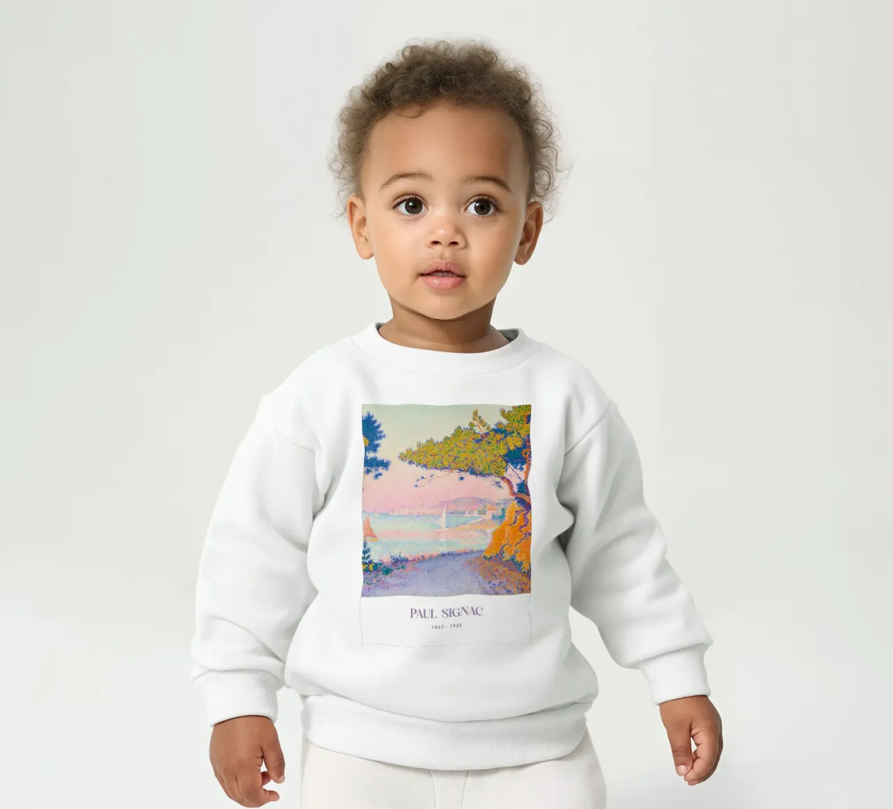 Signac Golfe Juan Pointillist Coastal Scene Print sudadera de bebé de NorwesClub