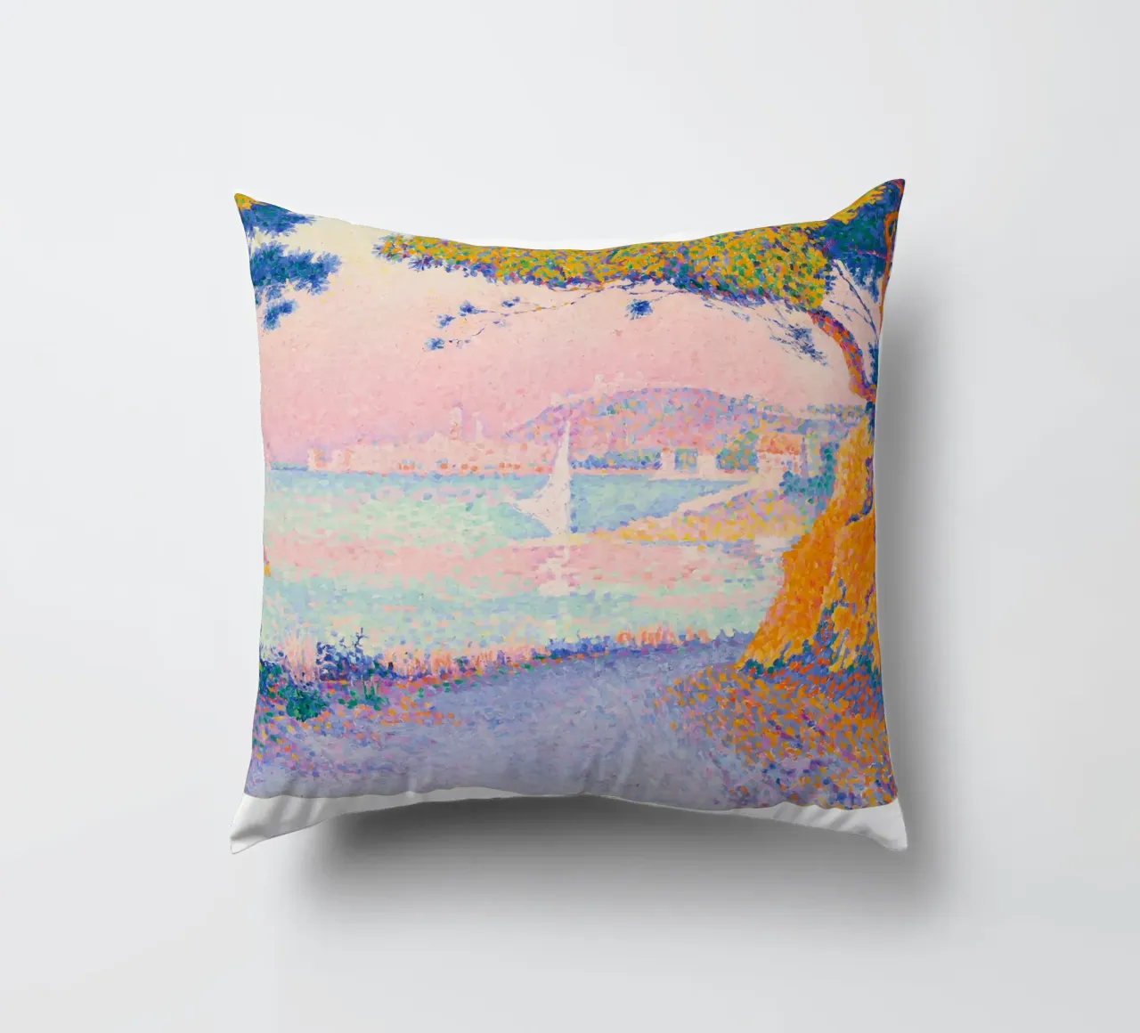 Signac Golfe Juan Pointillist Kustgezicht Print kussen van NorwesClub
