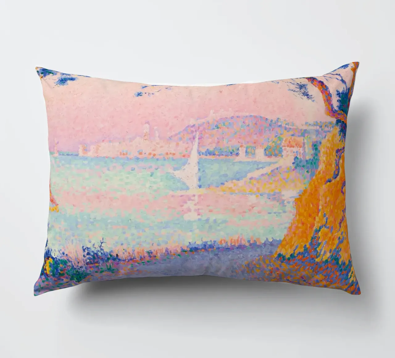 Signac Golfe Juan Pointillist Kustgezicht Print kussen van NorwesClub