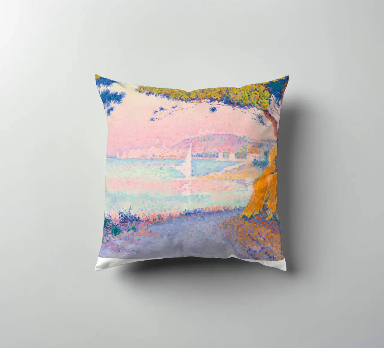 Signac Golfe Juan Pointillist Kustgezicht Print kussen van NorwesClub