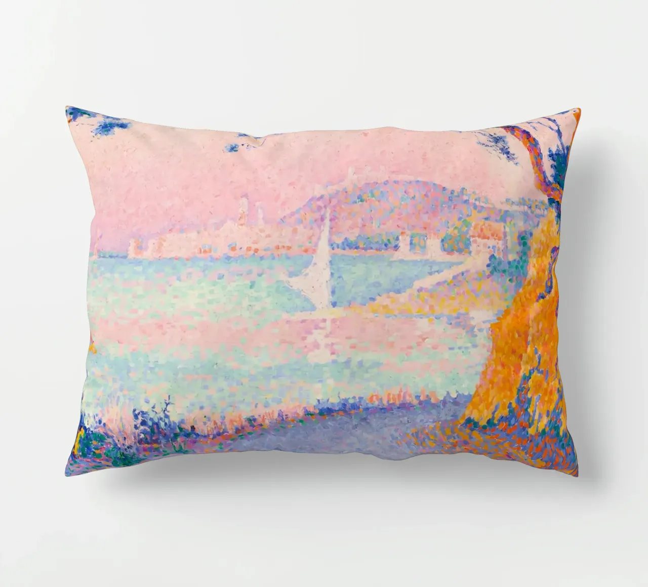 Signac Golfe Juan Pointillist Kustgezicht Print kussen van NorwesClub