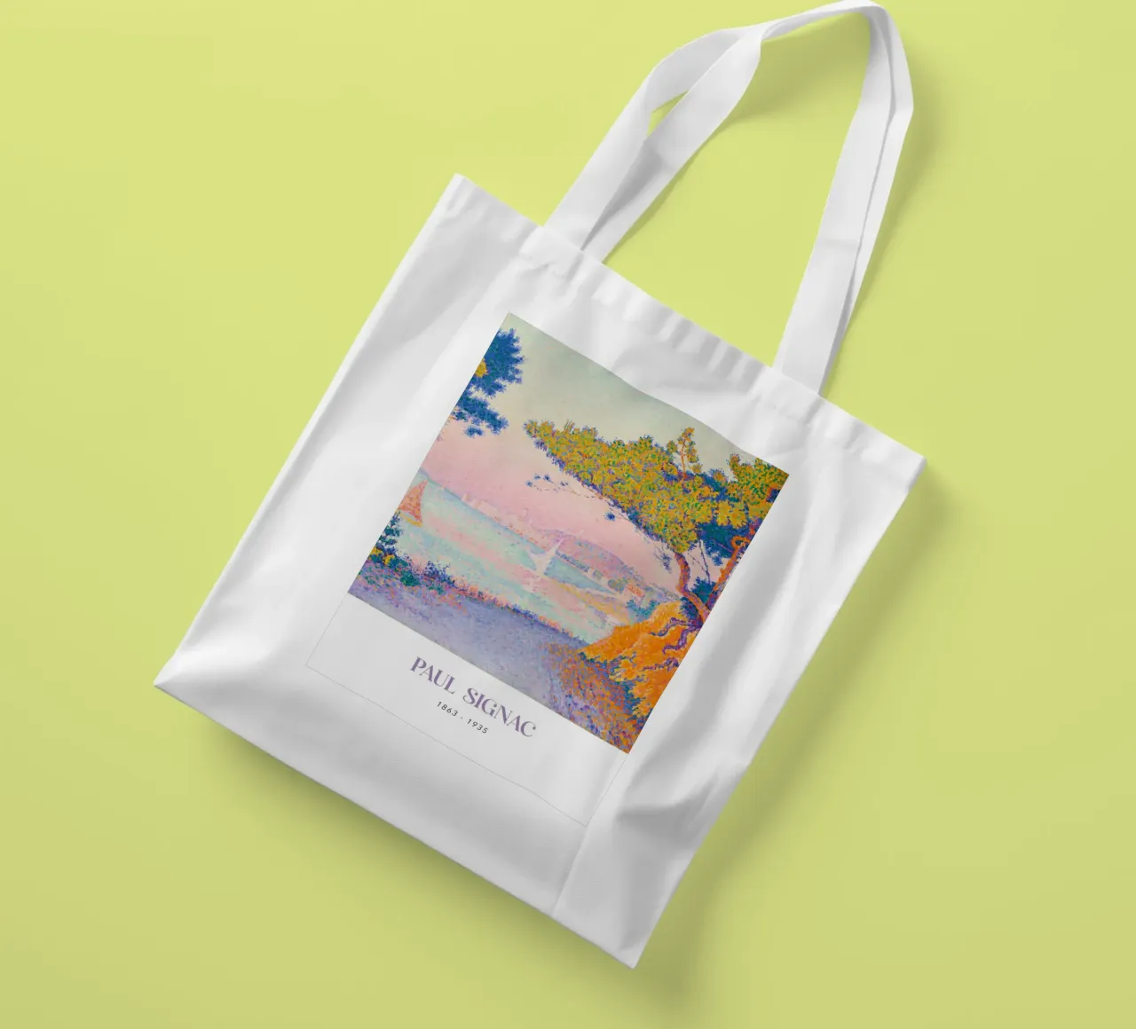 Signac Golfe Juan Pointillist Kustgezicht Print jute draagtas van NorwesClub