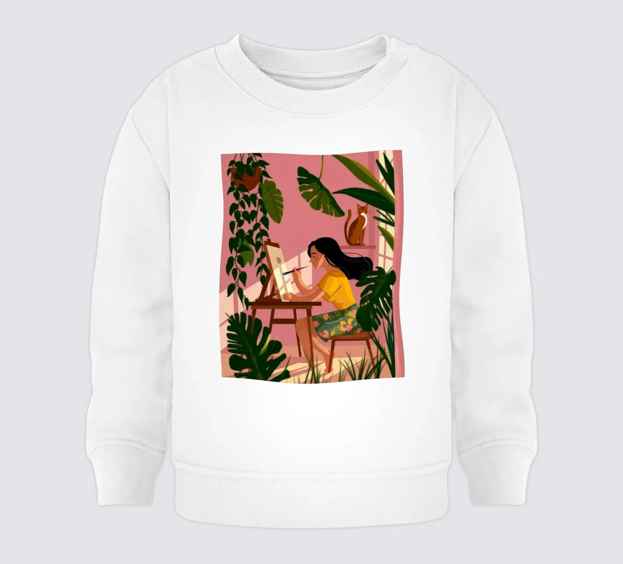 Creatieve botanische studio baby sweatshirt van Fine Sanctuary