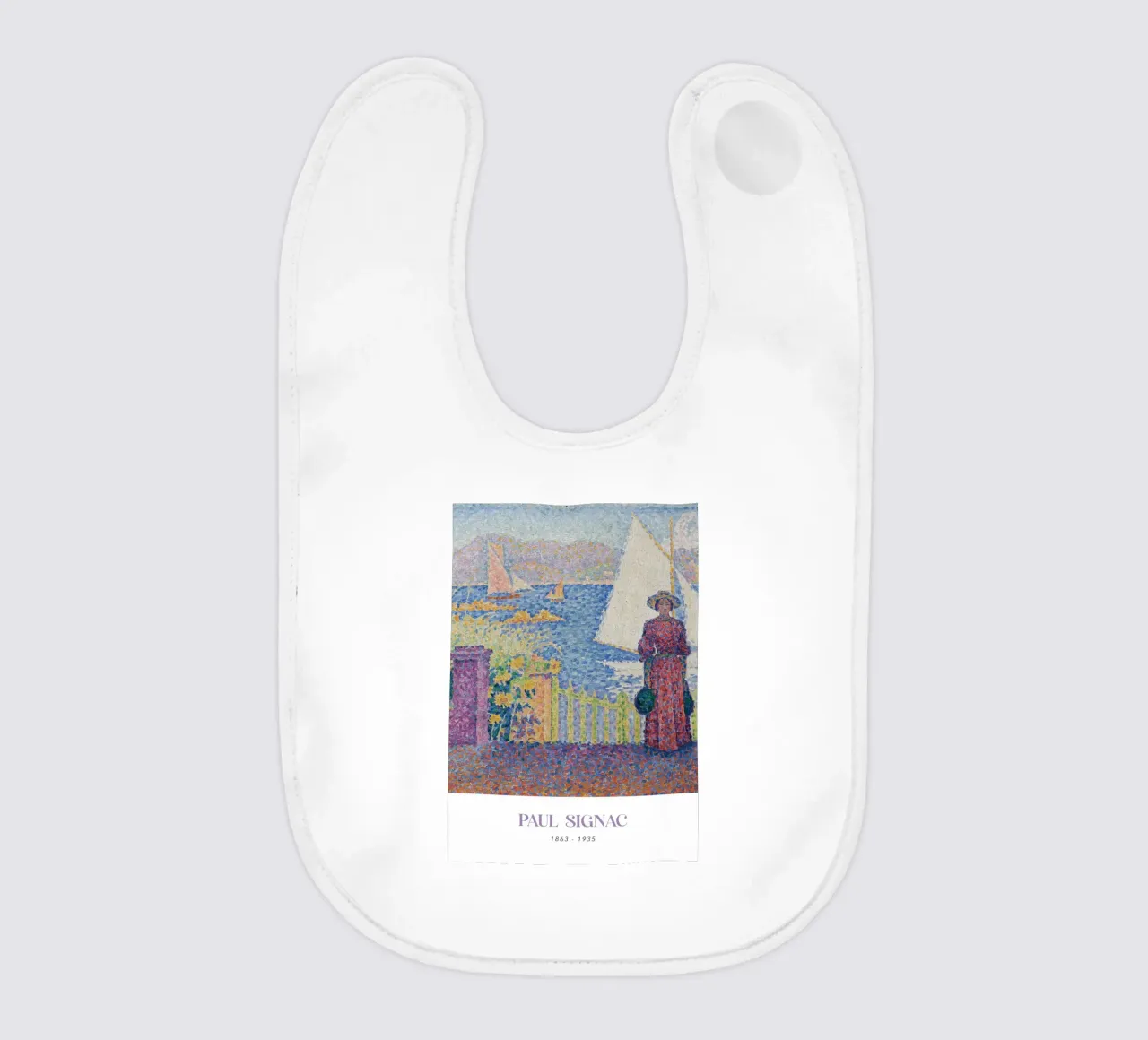 Signac Gate St Tropez Pointillist Küste Kunstdruck Babylätzchen von NorwesClub