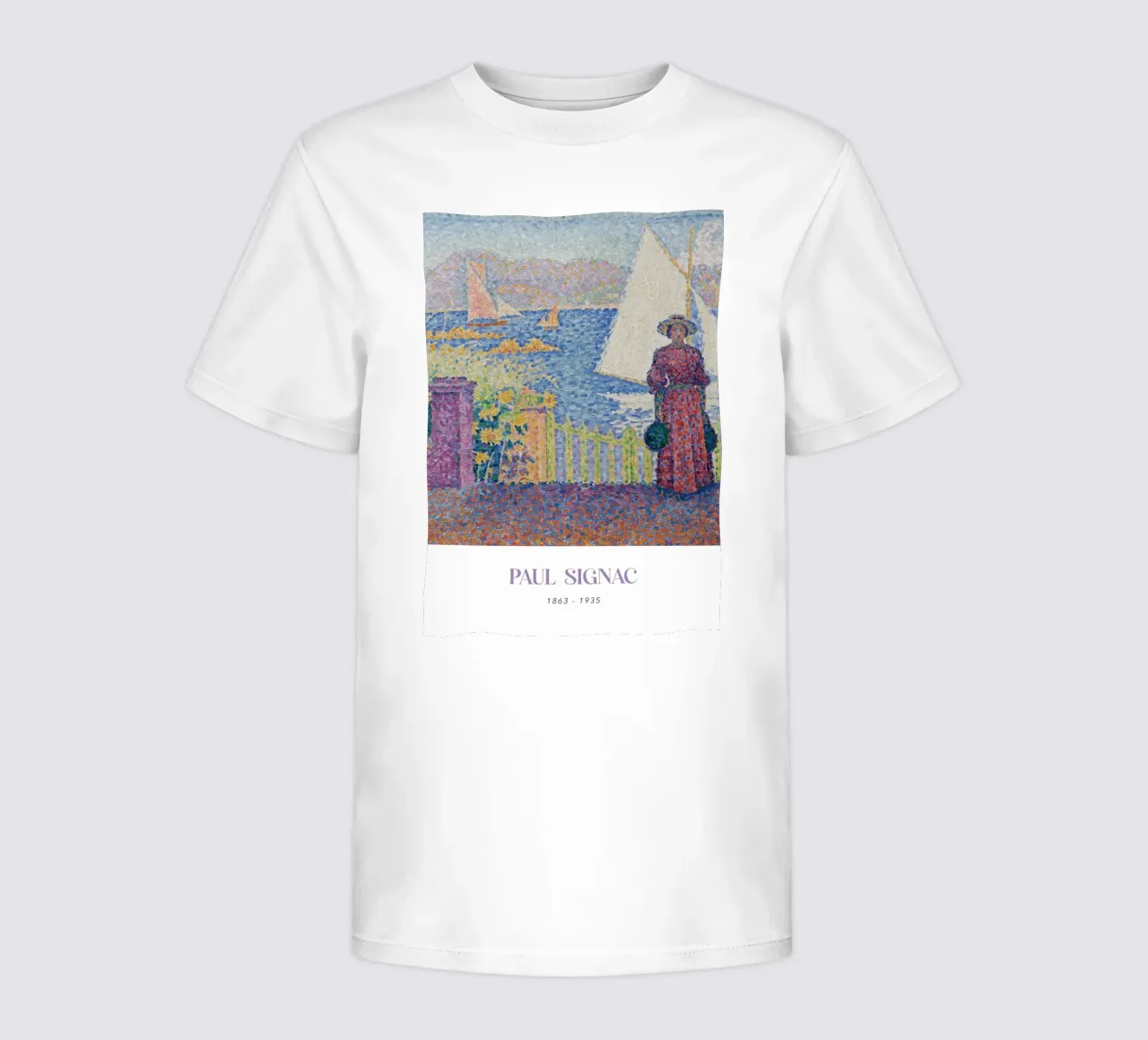 Signac Gate St Tropez Pointillist Küste Kunstdruck Kinder T-Shirt von NorwesClub