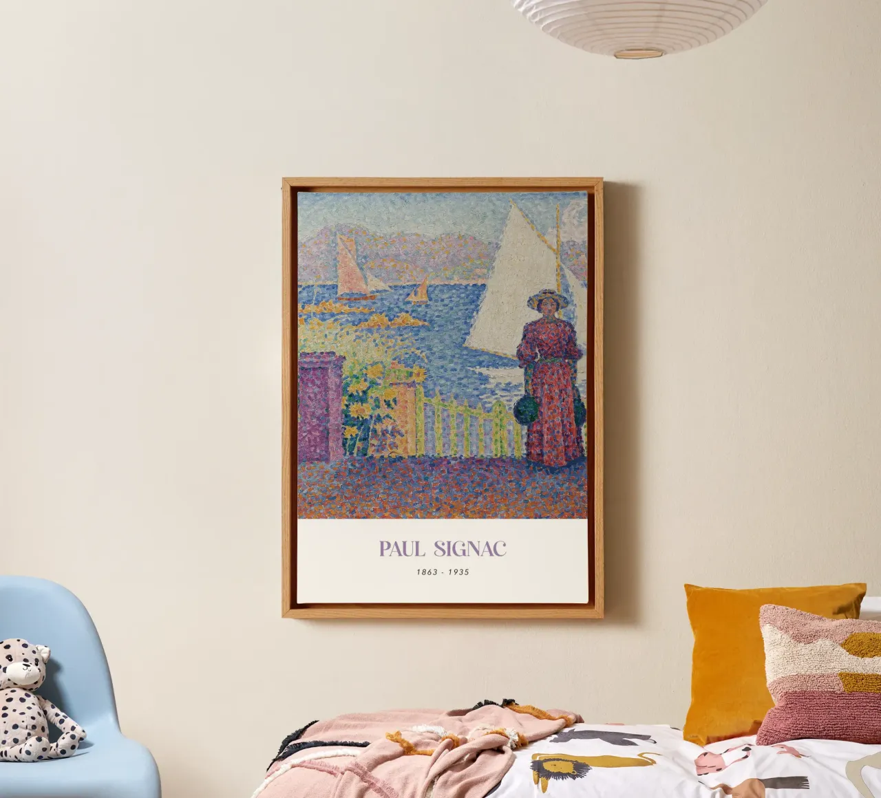 Signac Gate St Tropez Pointillist Coastal Art Print canvas by NorwesClub