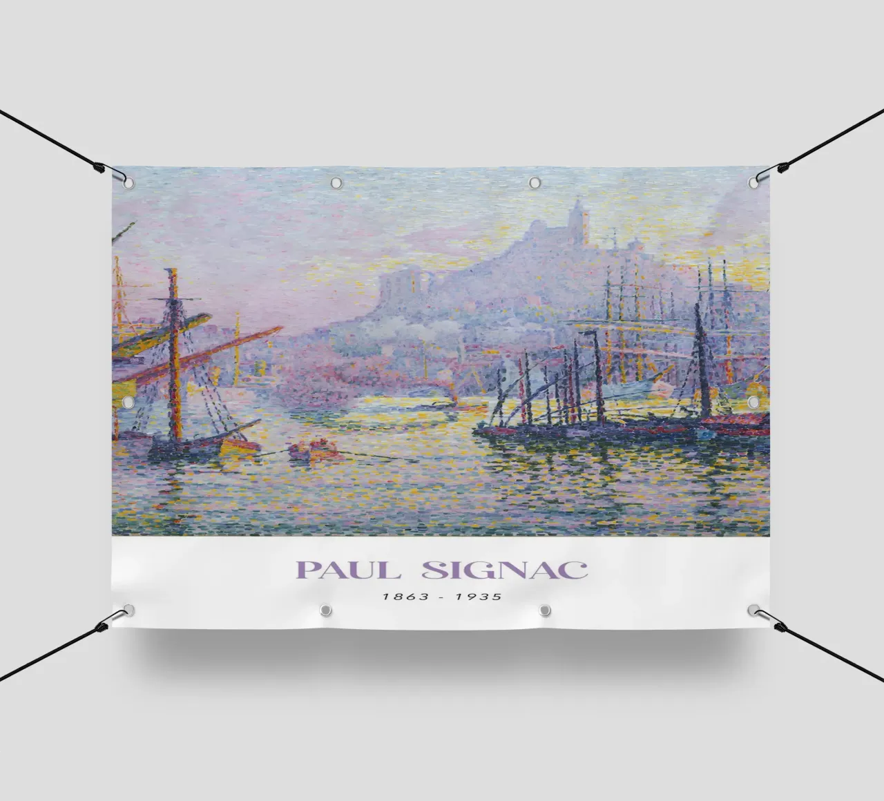 Signac Marseille Notre-Dame Pointillist Harbor Print PVC Plane von NorwesClub