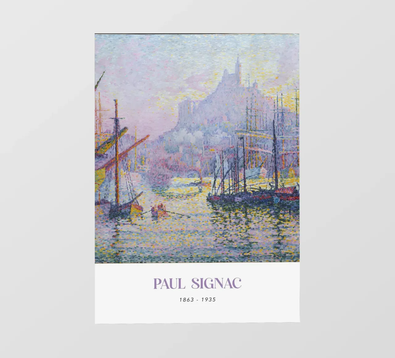 Signac Marseille Notre-Dame Pointillist Harbor Print PVC Plane von NorwesClub