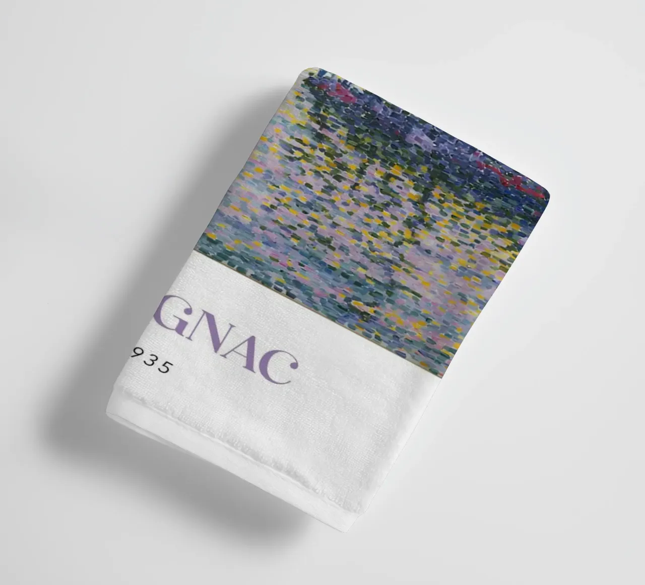 Signac Marseille Notre-Dame Pointillist Harbor Print towel by NorwesClub
