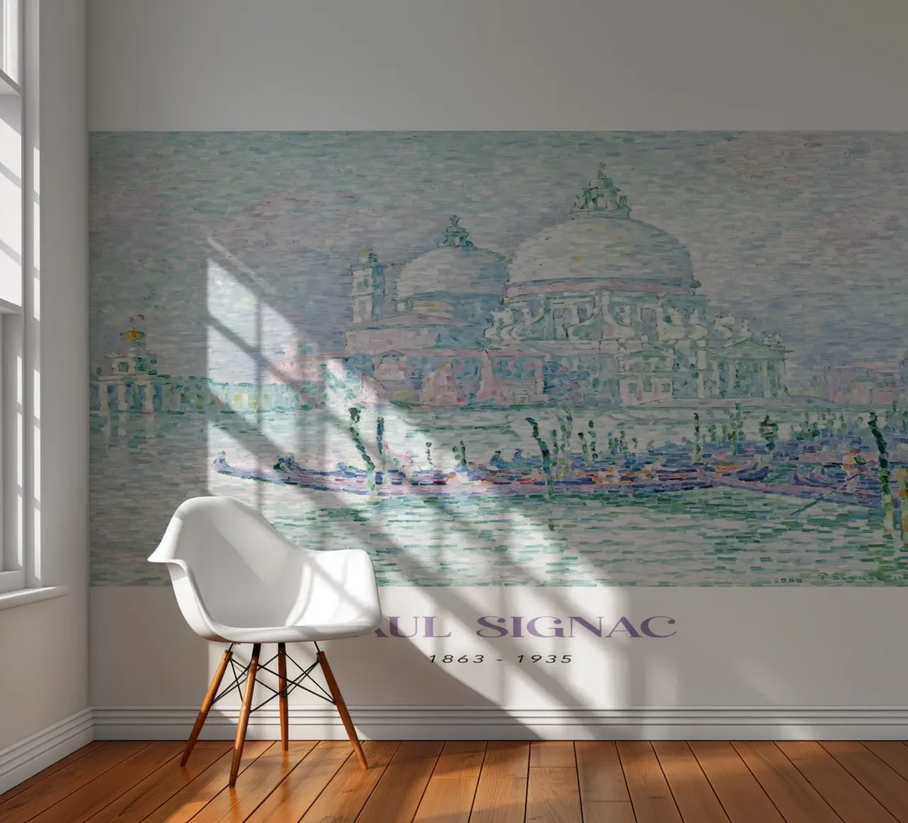 Signac Venice Salute Pointillist Cityscape Print photo wallpaper by NorwesClub