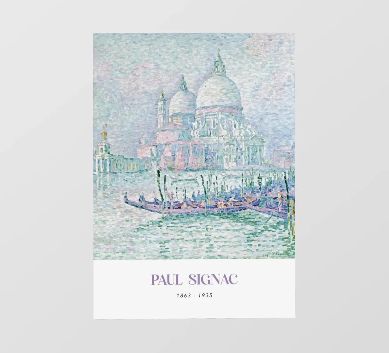 Signac Venetië Groet Pointillist Stadsgezicht Print pvc-zeil van NorwesClub