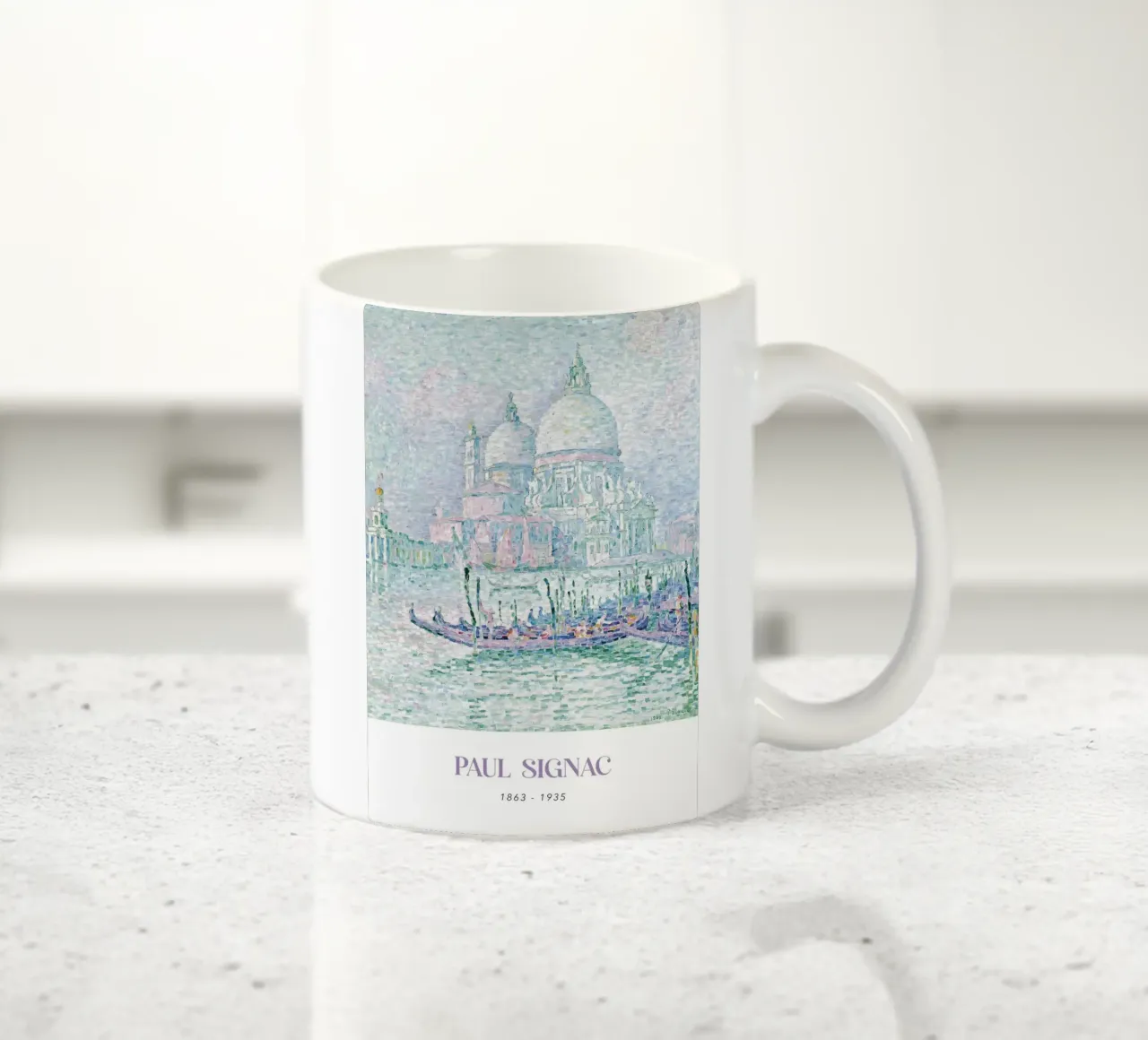 Signac Venetië Groet Pointillist Stadsgezicht Print keramische mok van NorwesClub