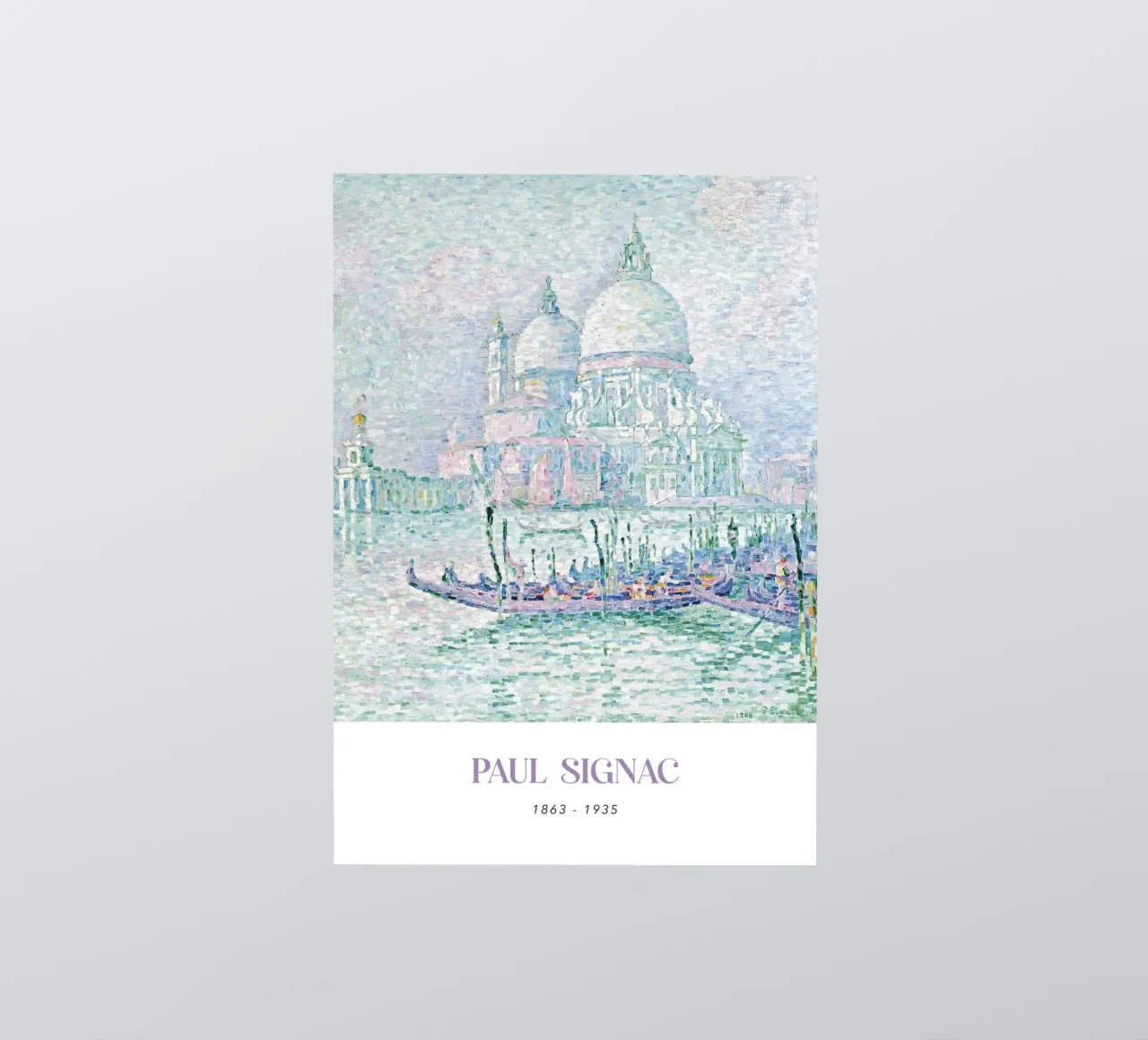 Signac Venice Salute Pointillist Cityscape Print sticker by NorwesClub