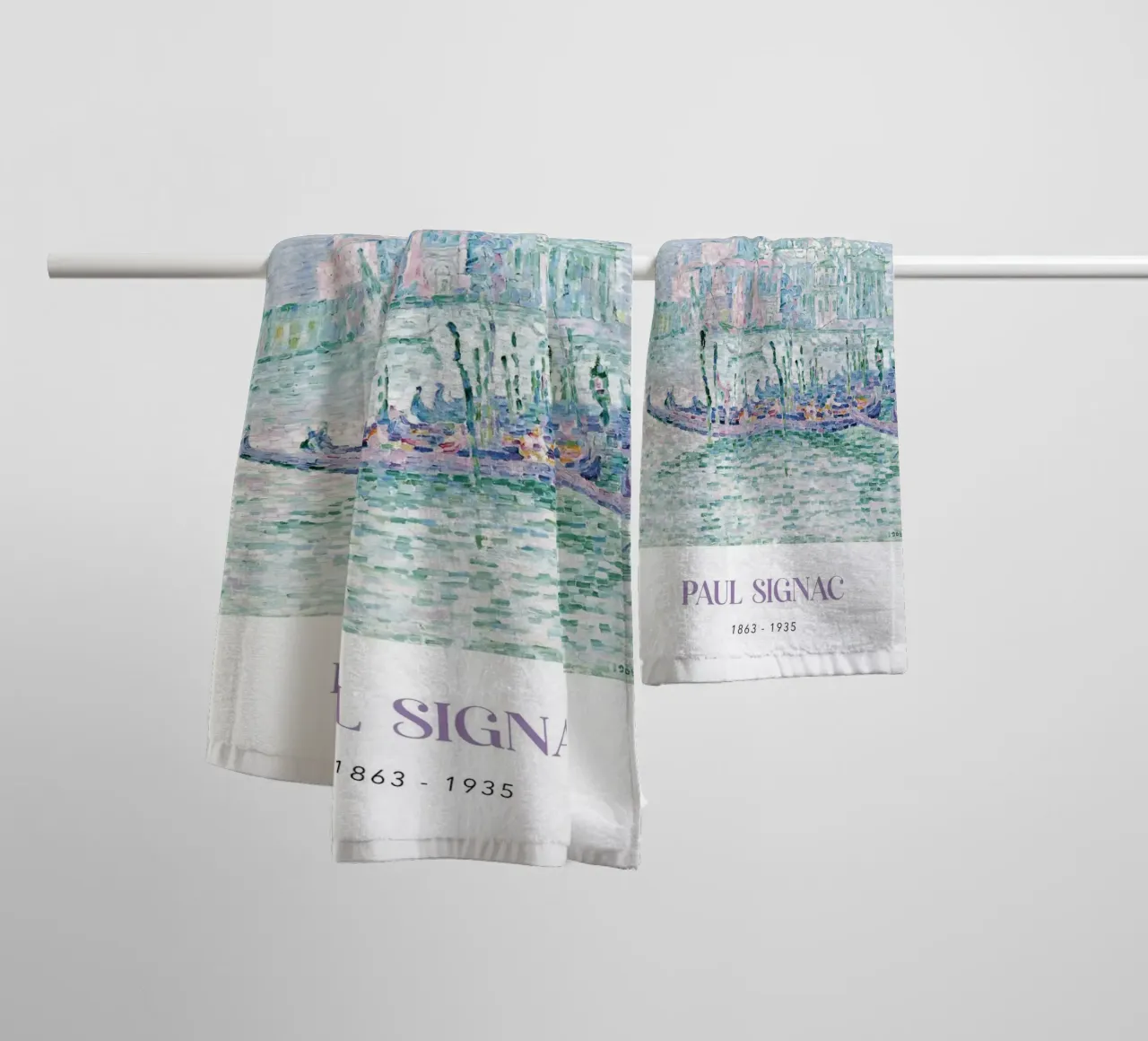 Signac Venetië Groet Pointillist Stadsgezicht Print badhanddoek van NorwesClub