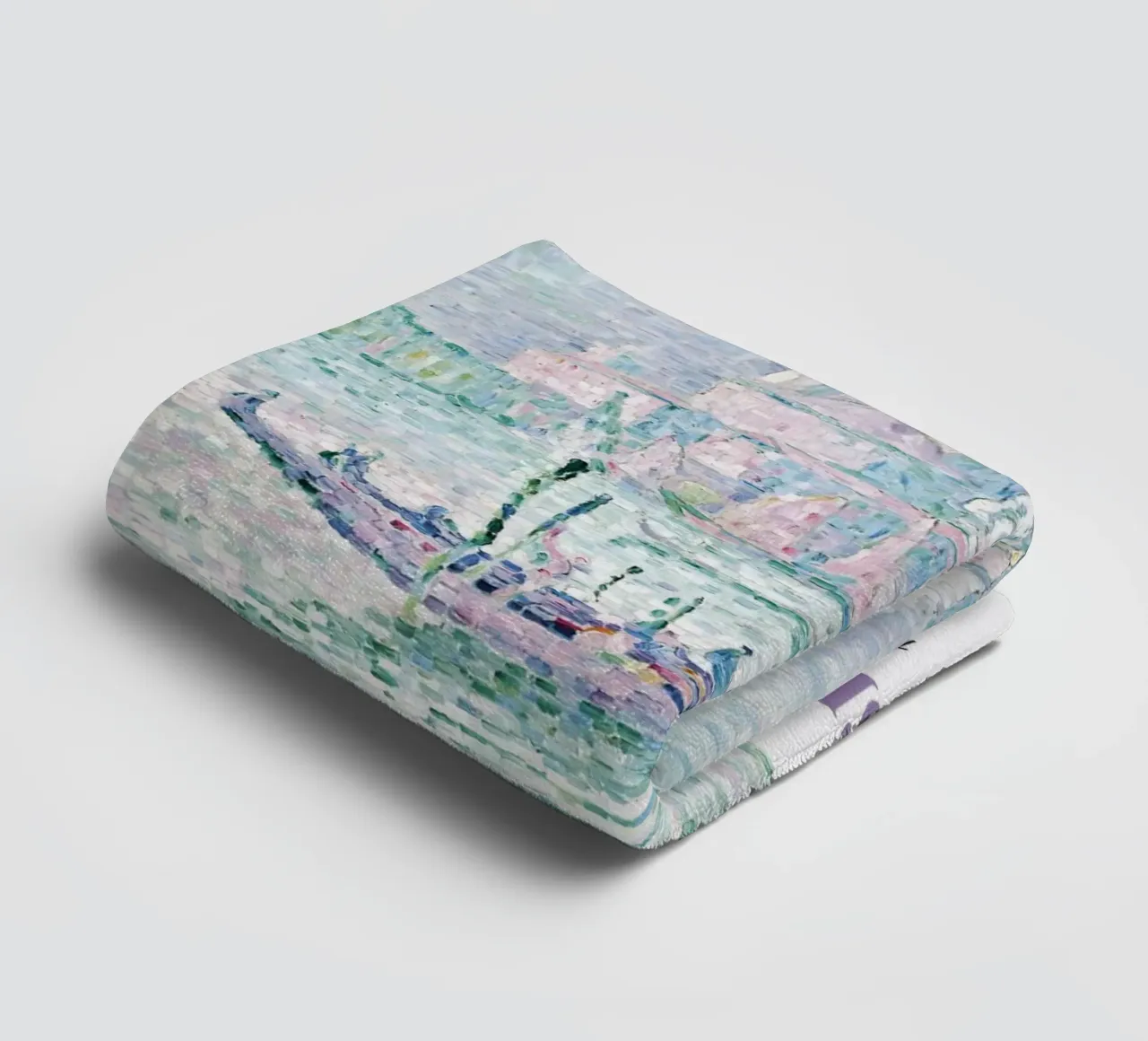 Signac Venetië Groet Pointillist Stadsgezicht Print badhanddoek van NorwesClub