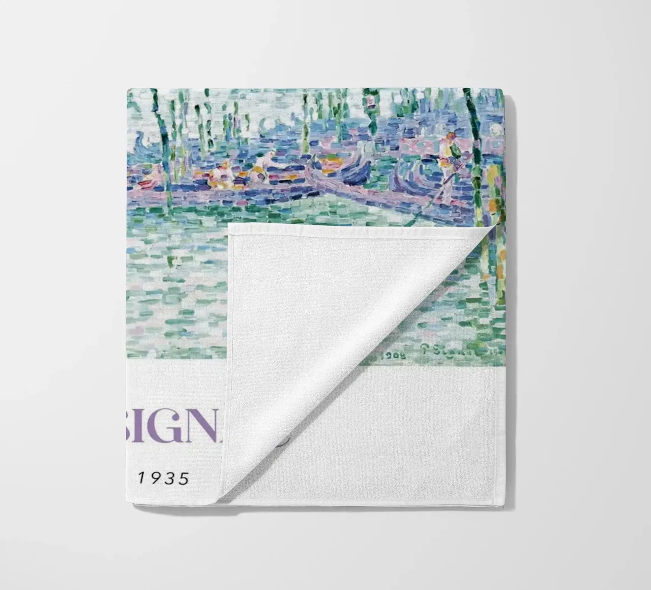 Signac Venetië Groet Pointillist Stadsgezicht Print strandhanddoek van NorwesClub
