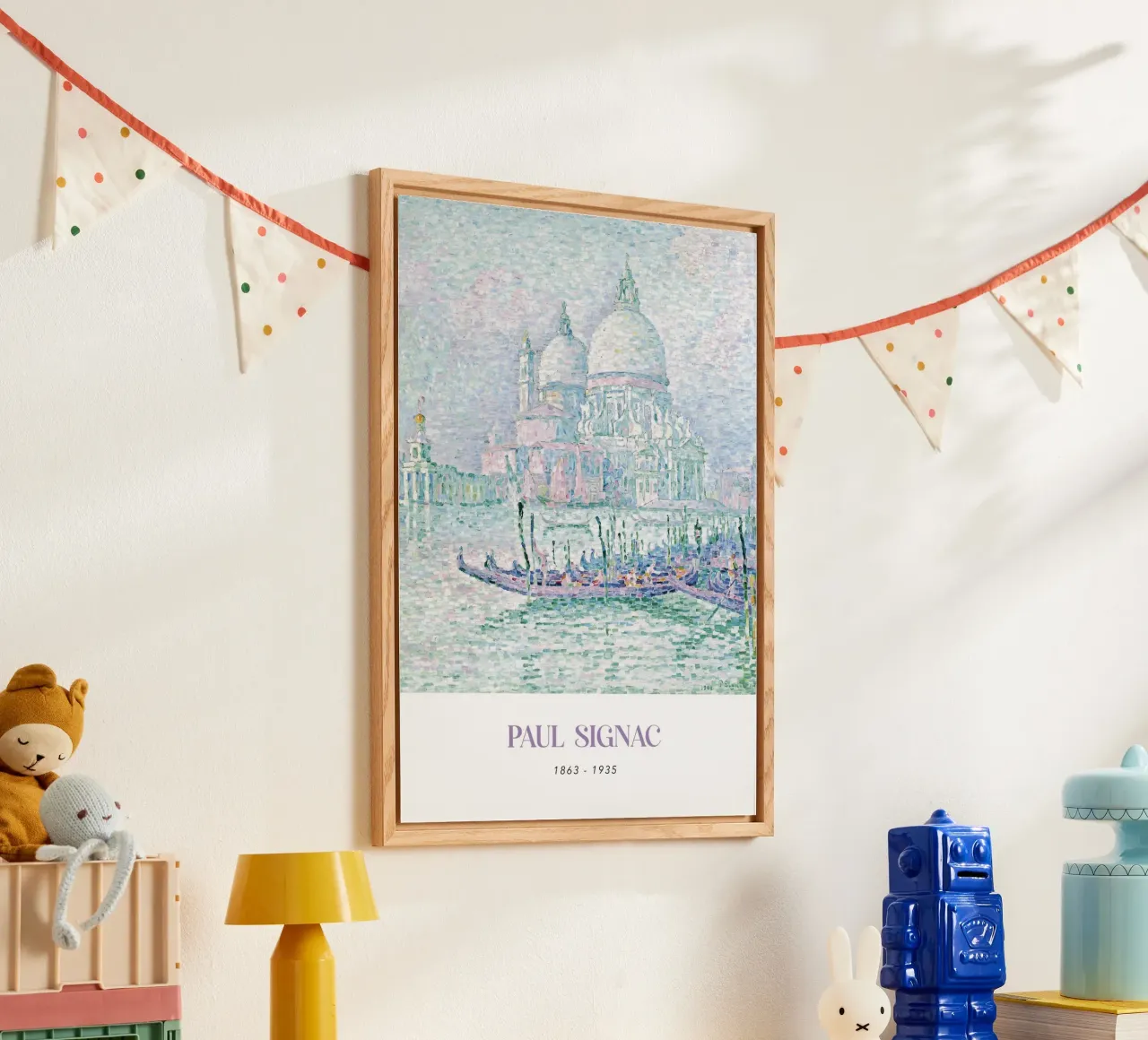 Signac Venetië Groet Pointillist Stadsgezicht Print acryl van NorwesClub