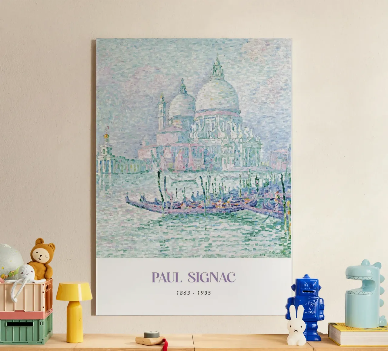 Signac Venetië Groet Pointillist Stadsgezicht Print acryl van NorwesClub