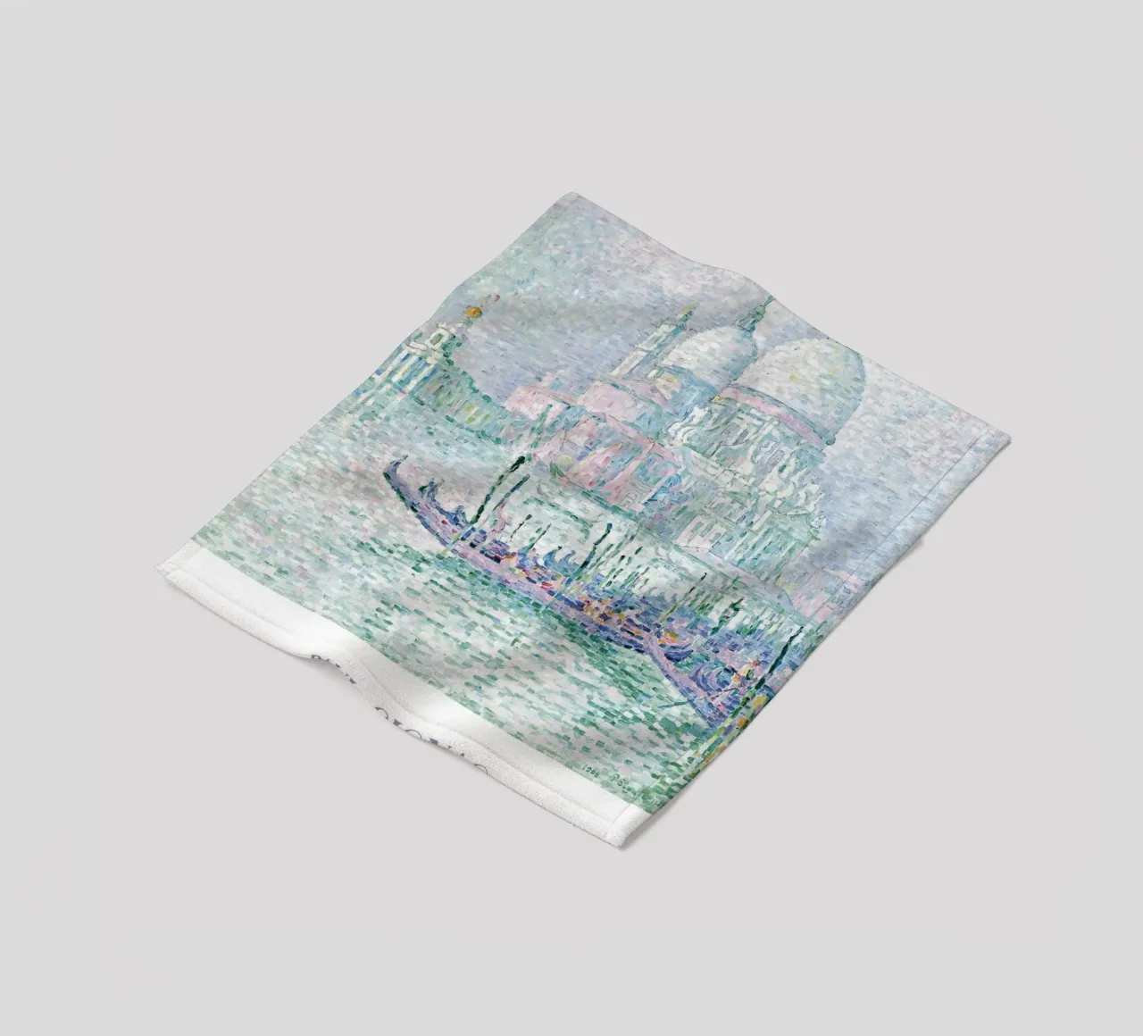 Signac Venetië Groet Pointillist Stadsgezicht Print fleecedeken van NorwesClub