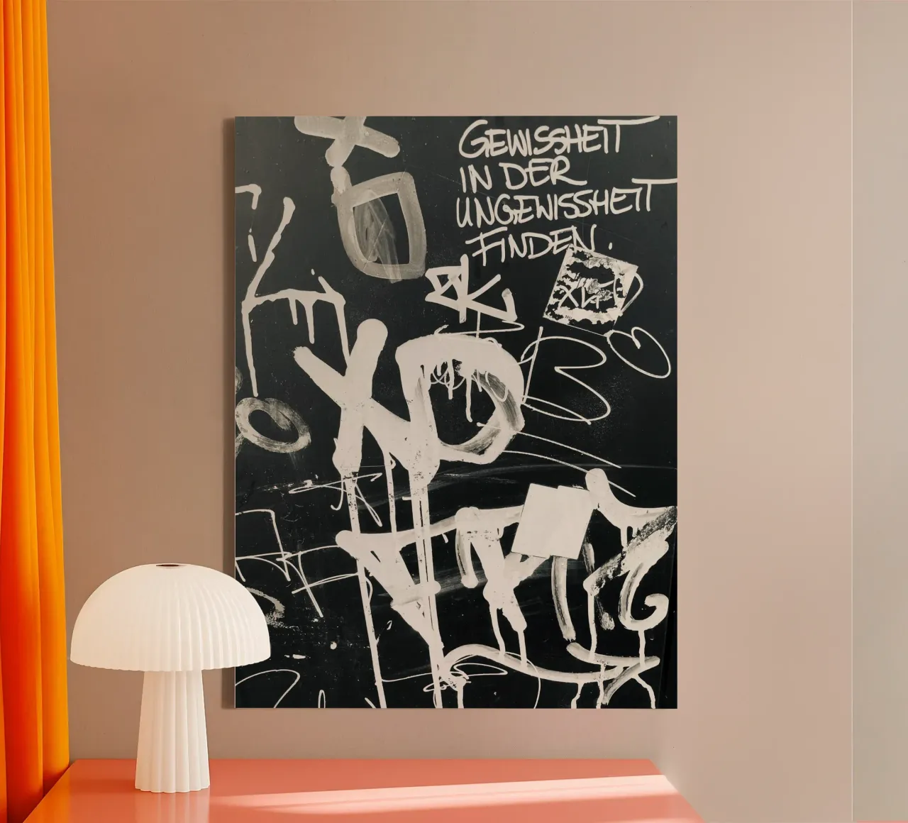 Black & White Gedöns canvas met Baklijst van ChiasMata CozMos