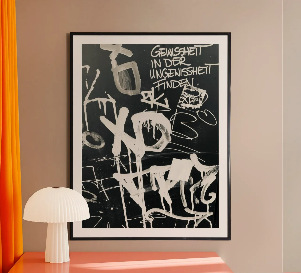 Black & White Gedöns poster con telaio in plastica da ChiasMata CozMos