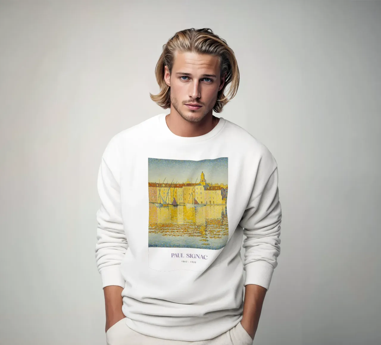Signac Port St Tropez Pointilleux Port Impression d'art sweat de NorwesClub