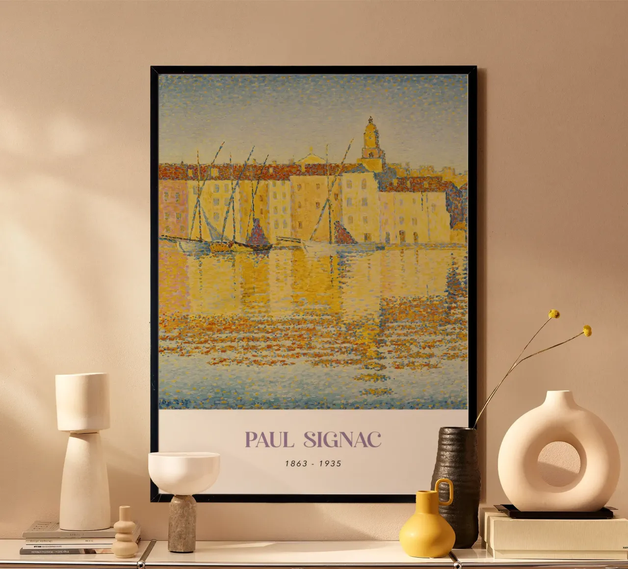 Signac Port St Tropez Pointillist Harbor Art Print hahnemühle van NorwesClub