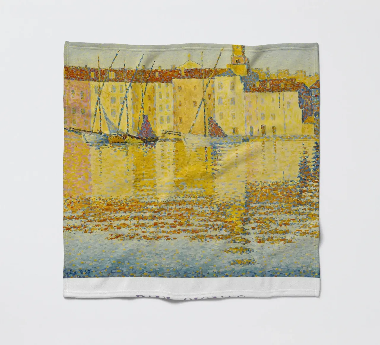 Signac Port St Tropez Pointillist Hafen Kunstdruck Fleecedecke von NorwesClub