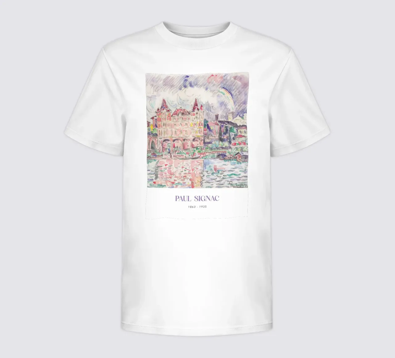 Signac Montauban Pointillist Stadtbild Regenbogen drucken Kinder T-Shirt von NorwesClub