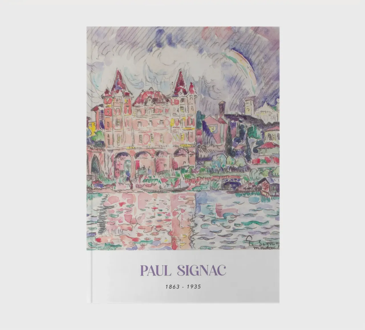 Signac Montauban Pointillist Cityscape Rainbow Print notebook by NorwesClub