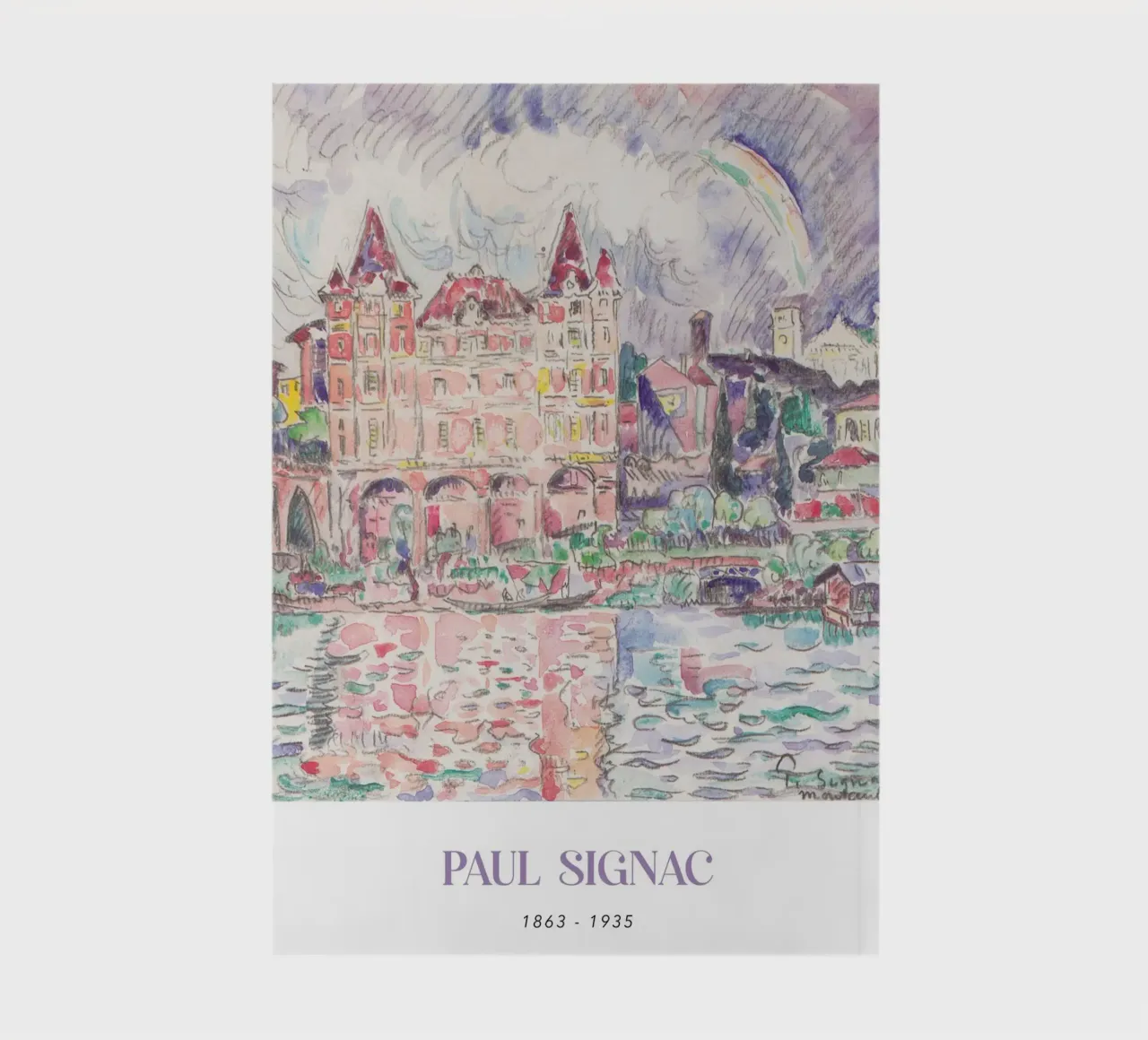 Signac Montauban Pointillist Cityscape Rainbow Print notebook by NorwesClub