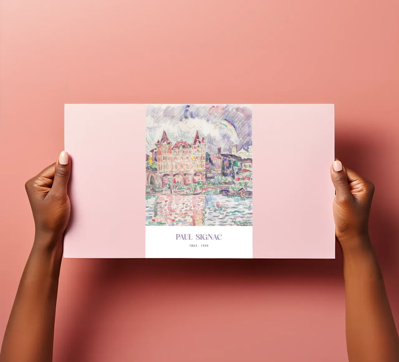 Signac Montauban Pointillist Cityscape Rainbow Print sticker sheet by NorwesClub